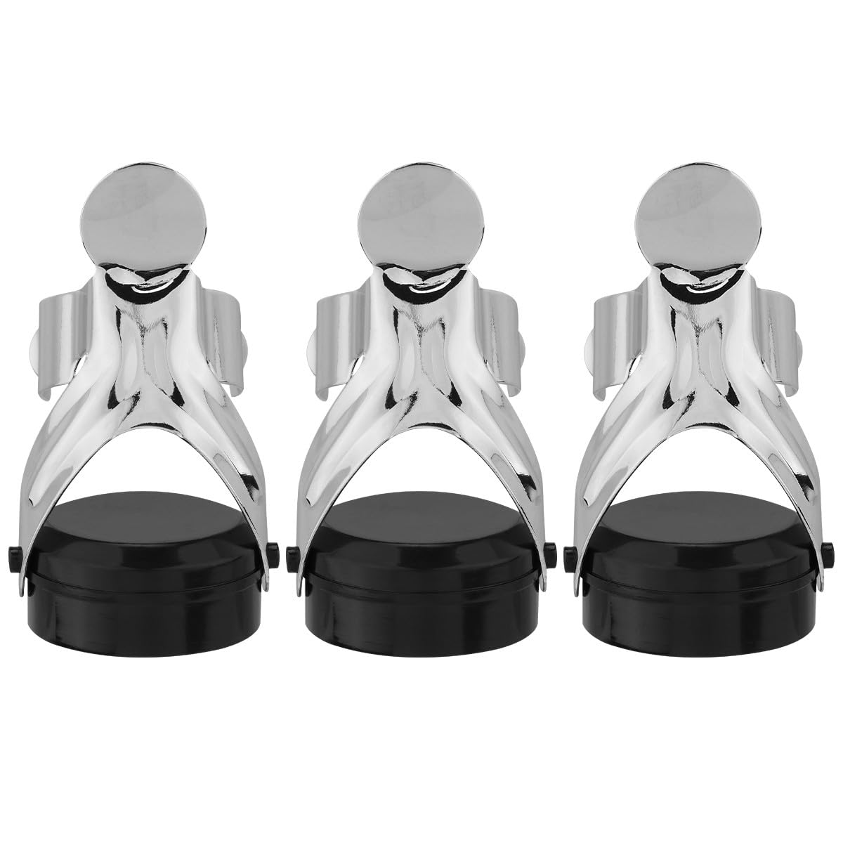 BESPORTBLE 3pcs Wine Bottle Stoppers Set 4.9x6.5cm Stainless Steel Stopper Plug Bottle Sealer Airtight Wine Saver for Home Bar Kitchen