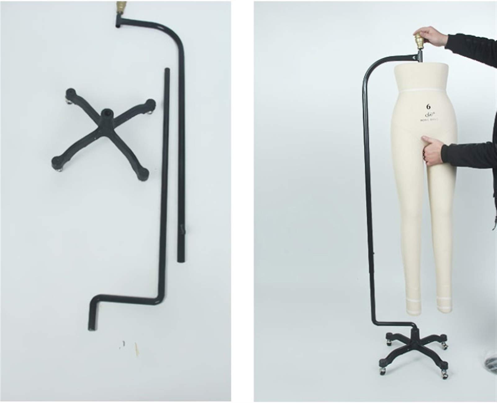 Nähpuppe Damenhose Beinform, Dummy-Schneiderin Modestudenten Mannequin-Display mit Rädern (Color : White, Size : Model 2) Interesting