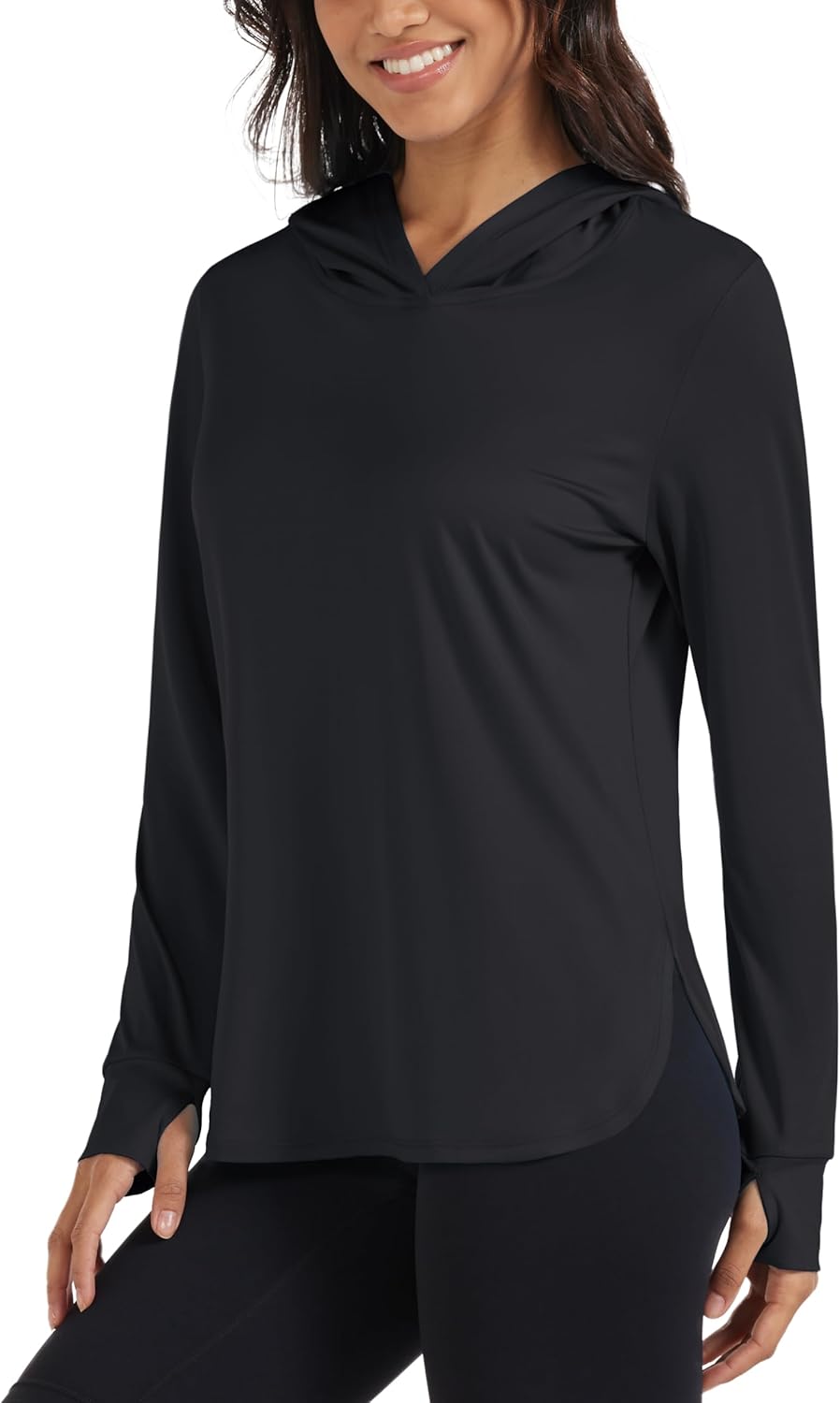 MAGCOMSEN Women's UPF 80+ Sun Protection Hoodie Long Sleeve Hiking Fishing Lightweight UV Rashguard with Thumb Hole