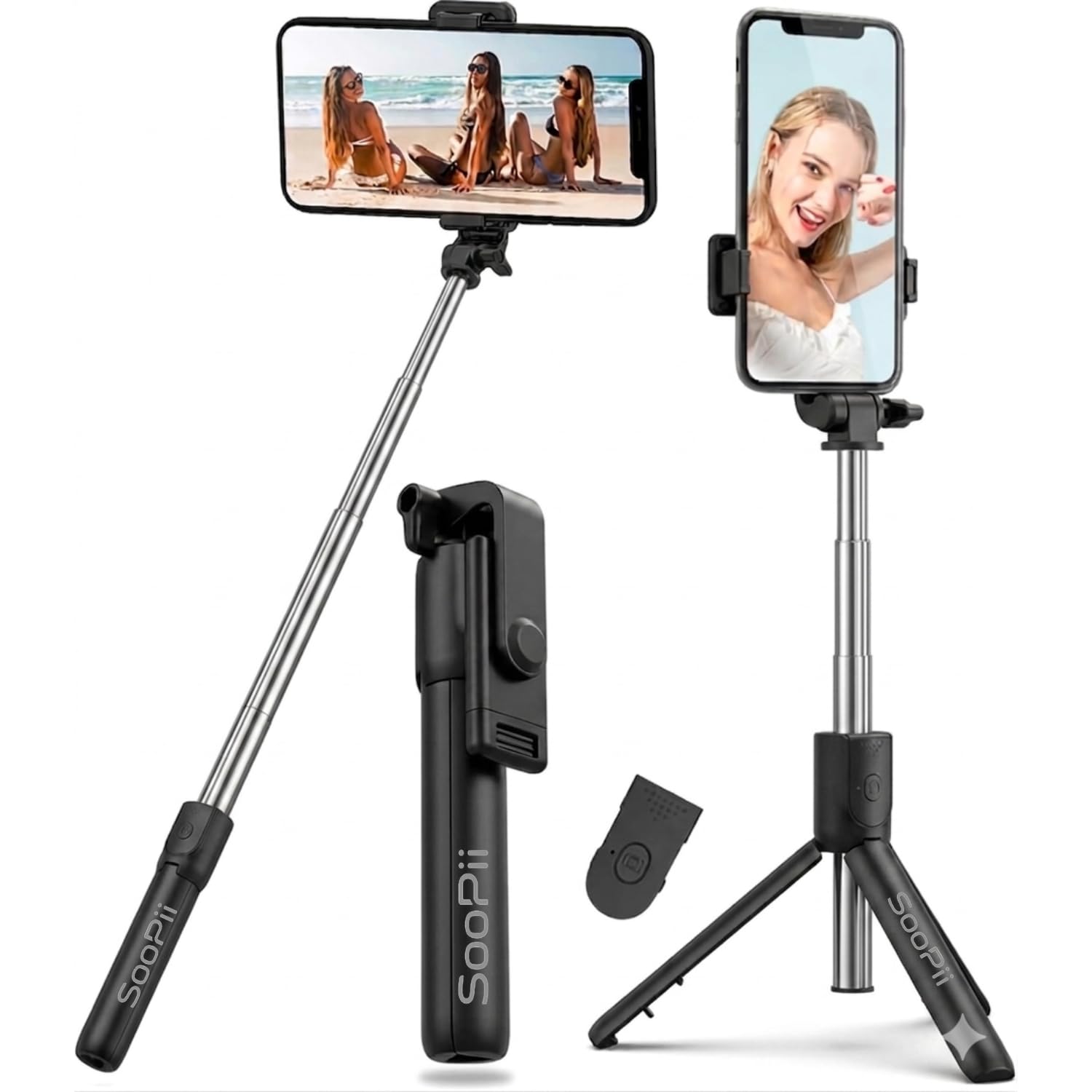 2 in1Selfie Stick Tripod Light Weight, 70CM Reinforced Tripod for Mobile Phone, Multi-Functional Bluetooth 28 inch Long Selfie Stick for Travel,Vlogging,Compatible with iPhone and All Smartphones-image-32