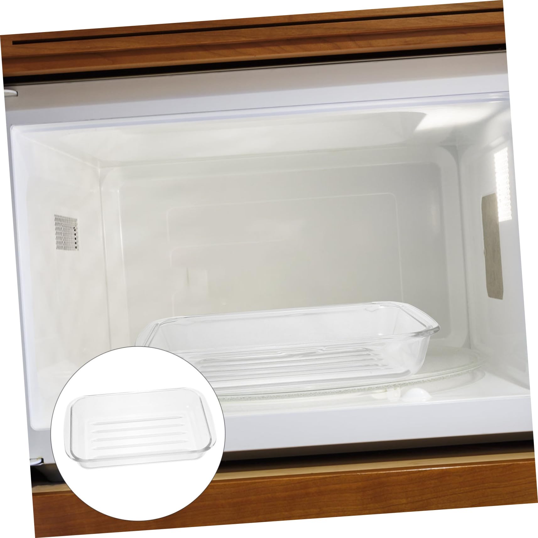 POPETPOP Fuente de Vidrio para Hornear Bandeja de Horno de Vidrio Transparente Fuente de Horno Hogar Apta para Hornear Asar y Microondas Pasteles Asar Verduras Preparar Ensaladas y Guardar