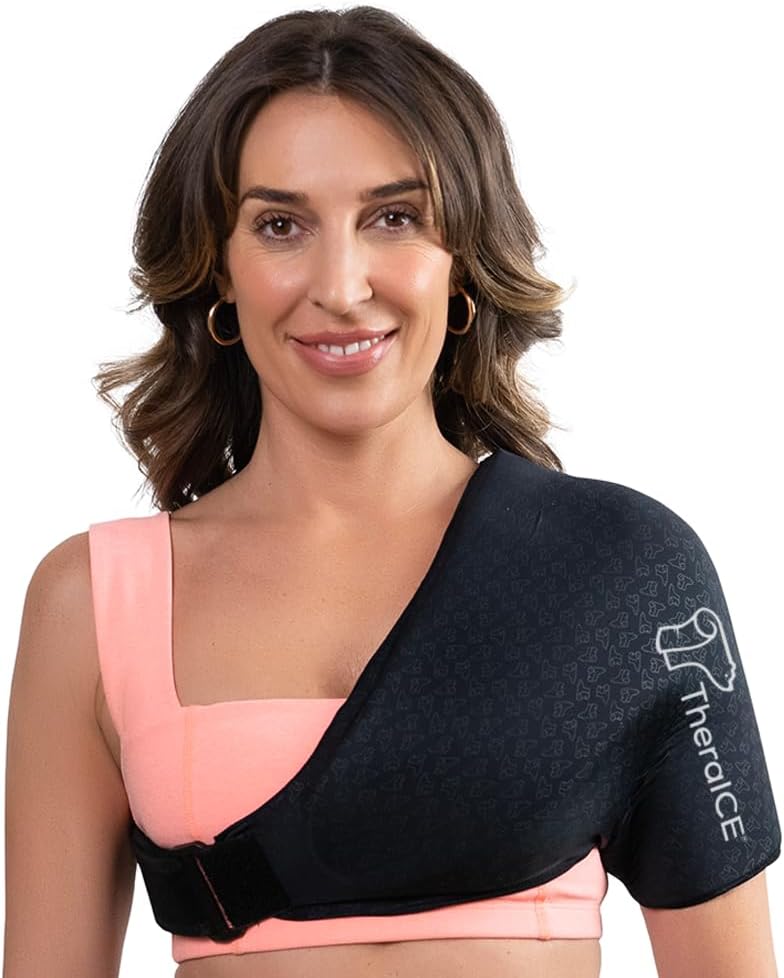 Shoulder Ice Pack Wrap PRO Compression Sleeve for Rotator Cuff Relief & Frozen Injury Arm Pain Cold Therapy Recovery Brace After Surgery | FocusZone Technology Reusable Support | Men & Women