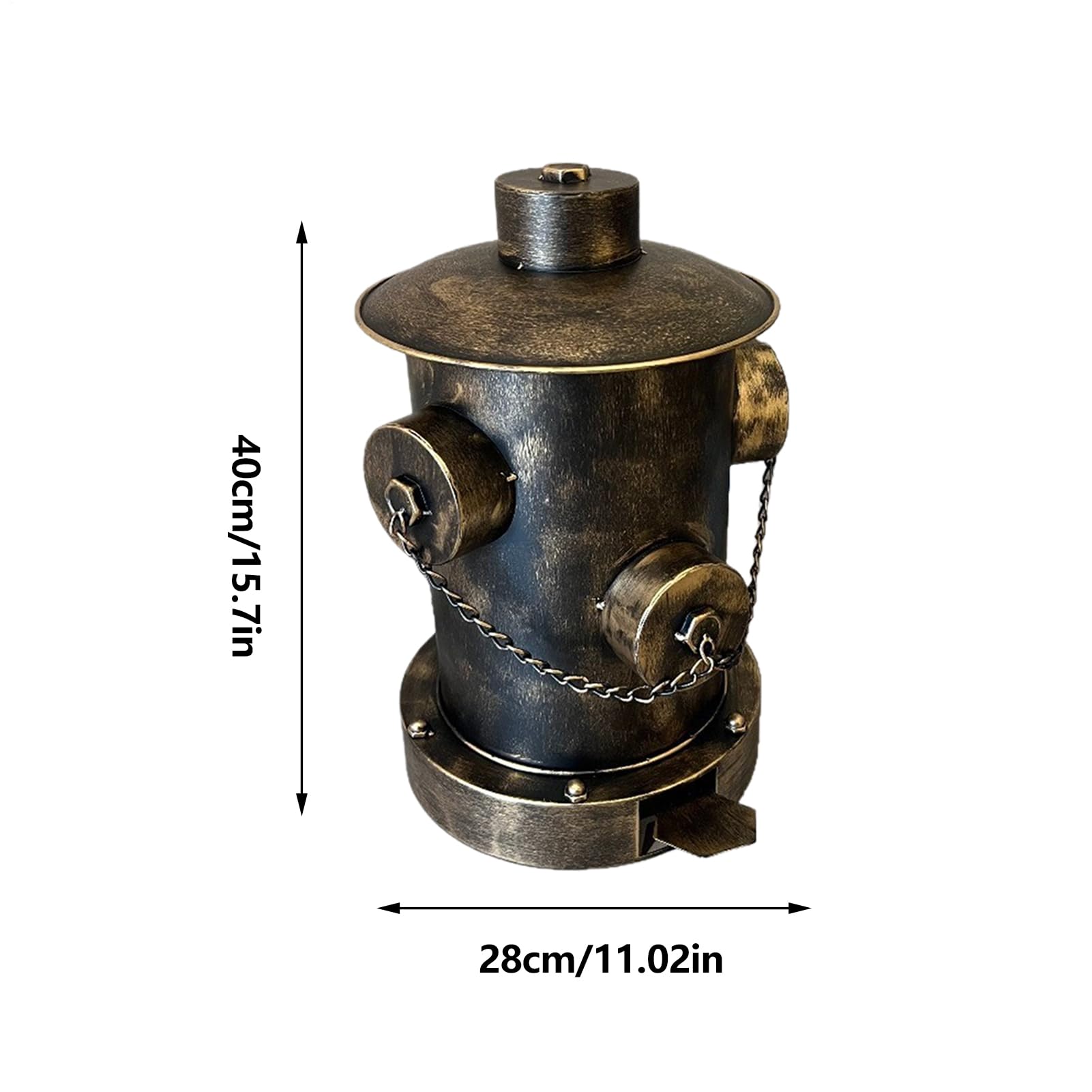 Mülleimer mit Deckel - Eisen 28x40 cm | Feuerhydranteneimer mit großem Fassungsvermögen und Pedal mit kreativem Design, für den Innen- und Außenbereich | Für Auto, Büro, Zuhause, Schlafzimmer