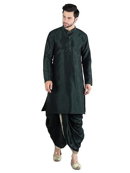 Modern Garments Men Dupion Silk Readymade Dhoti Kurta Set