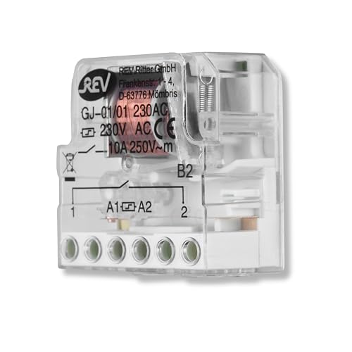 Preisvergleich Produktbild REV Taster Stromstoßschalter für beliebig viele Taster, 1 Schließkontakt, 230V, 10A grau
