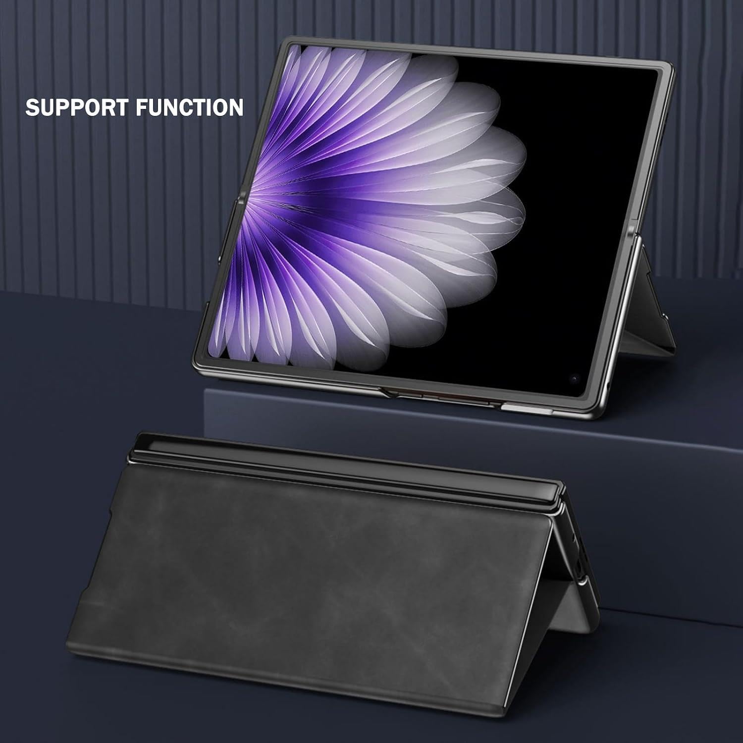 Genérico Funda for OPPO Find N6, Funda de Cuero con Textura Flip Nappa