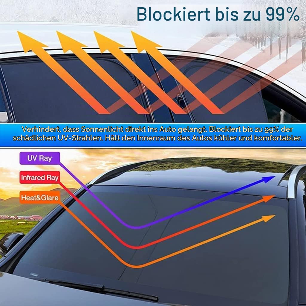 Auto Seitenfenster Sonnenschutz für VW Touran 2006-2015,Front Heck Magnetischer Window Sun Shade Visor Privacy Protection Covers Auto Accessories,8pcs