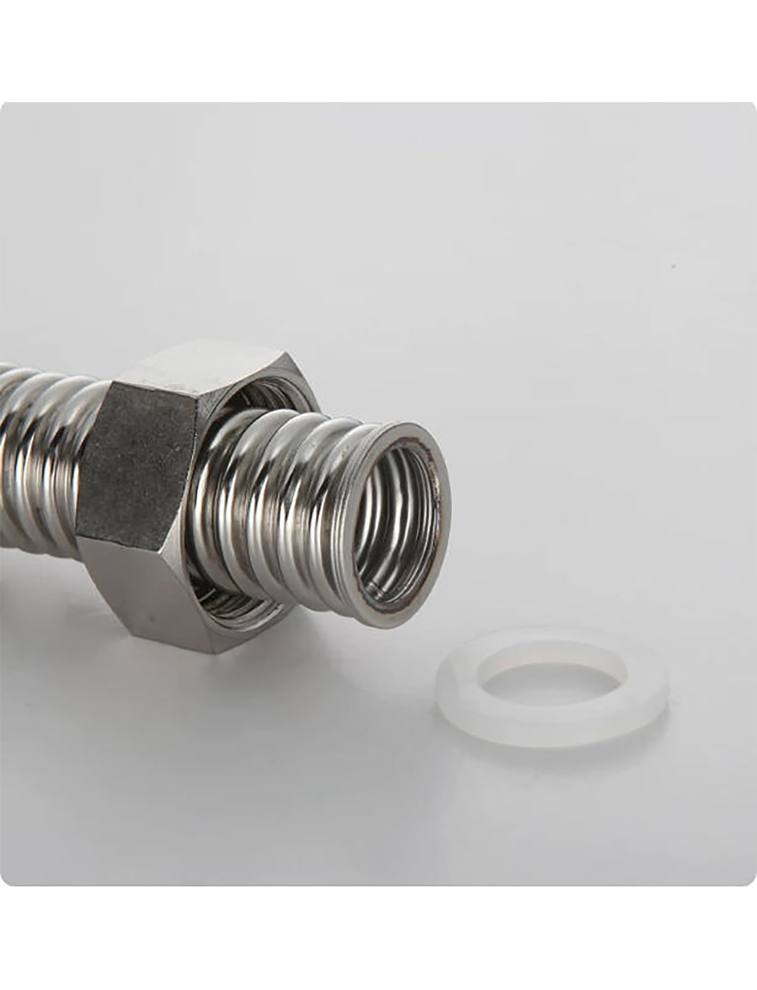 Manguera de metal flexible corrugado de acero inoxidable 304, para tuberías industriales (11.8 pulgadas)