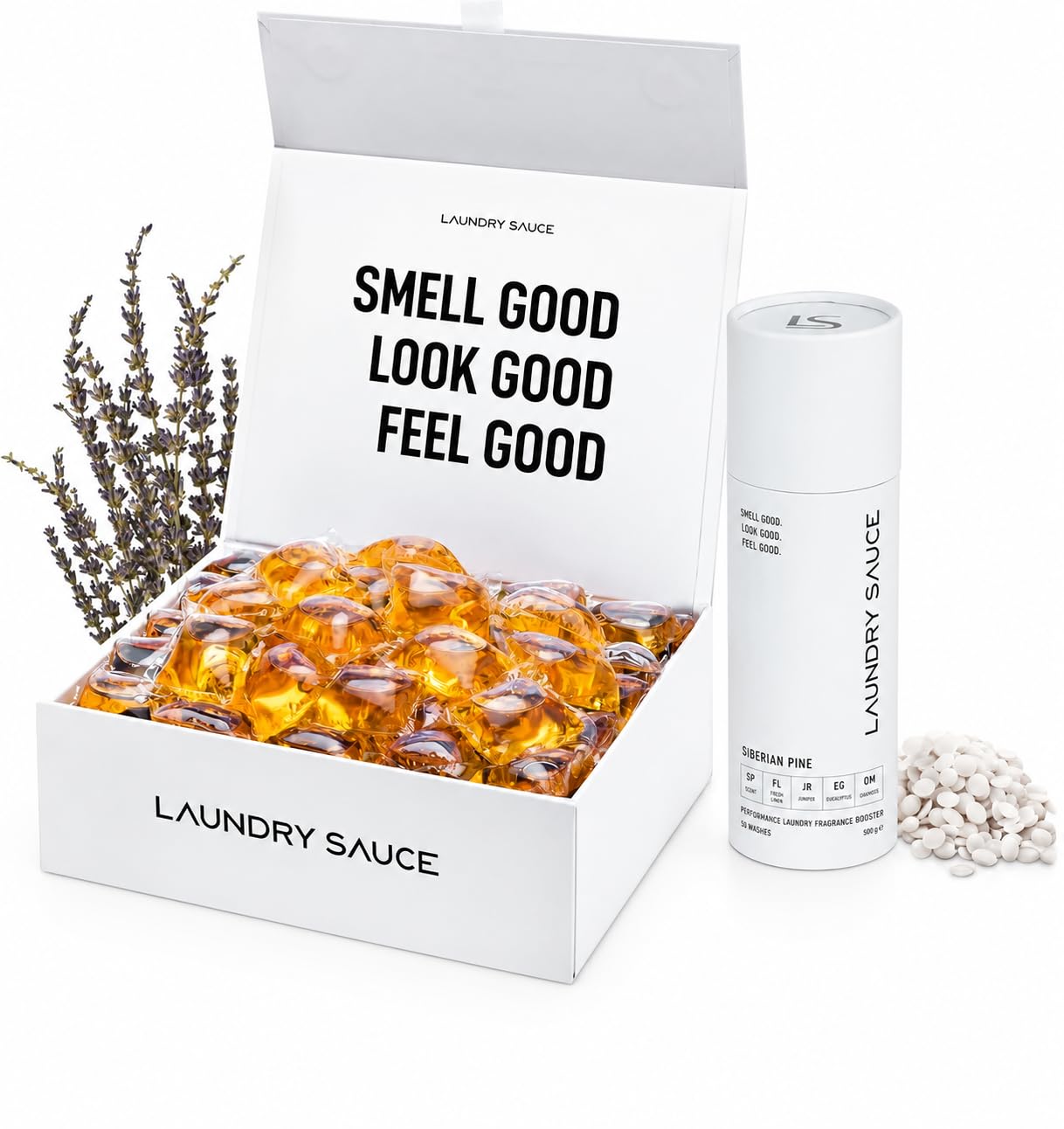 Laundry Sauce - Pods &amp; Scent Booster Bundle (Siberian Pine), Essential Oils, 69ct