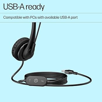 Amazon.co.jp: HP ステレオ有線オンイヤーヘッドホン マイク付き