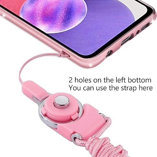 Miniatura 4 de Funda protectora para Samsung Galaxy A03S para mujer, con purpurina, cristal, mariposa, corazón, floral, delgada, TPU de lujo, linda funda