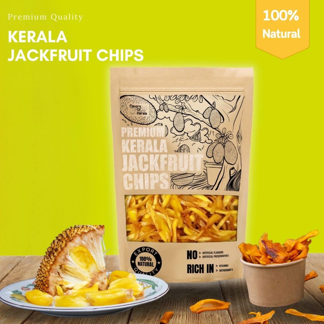 FLAVORS OF KERALA (FOK) Combo Banana Chips in Coconut Oil - 150 Grams | Jackfruit Chips 150 Grams | Tapioca Chips 100 Grams - Image 5 thumbnail