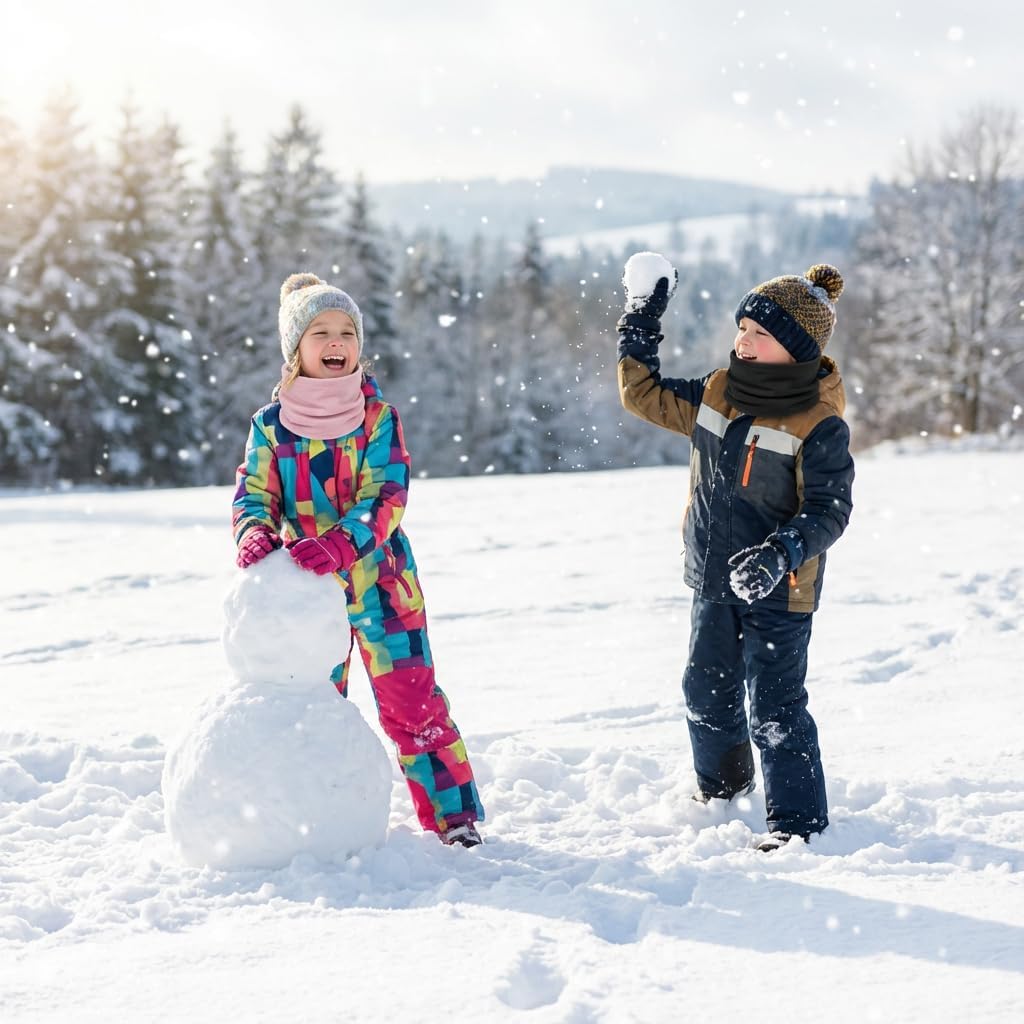 2 Pack Kids Neck Warmer Gaiter Winter Fleece Face Neck Cover Balaclava Cold Weather Face Mask for Boys Girls - Image 5