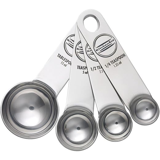KitchenAid KG057SS Stainless Steel Measuring Spoon 4 Pieces