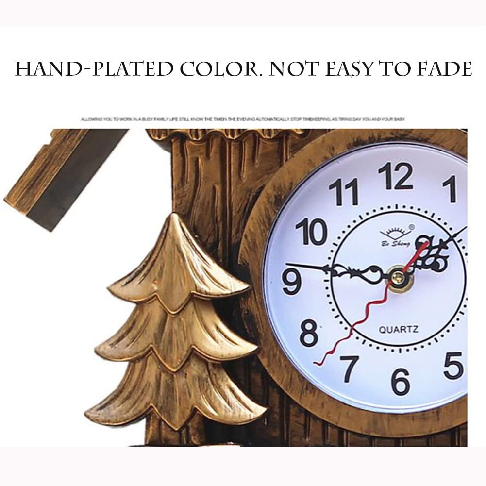 Reloj de Cuco Moderno para Sala de Estar, Reloj de Pared, Despertador de 20 Pulgadas, Reloj de Bolsillo oscilante de Calidad, Moderno, con indicación horaria Breve.