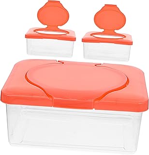 STOBAZA 3Pcs Caixa De Lenços Umedecidos Estojo De Lenços Umedecidos Estojo Porta Lenços Umedecidos Porta-Lenços Porta-Lenços Estojos De Viagem Dispensador De Lenços Umedecidos Caixa De