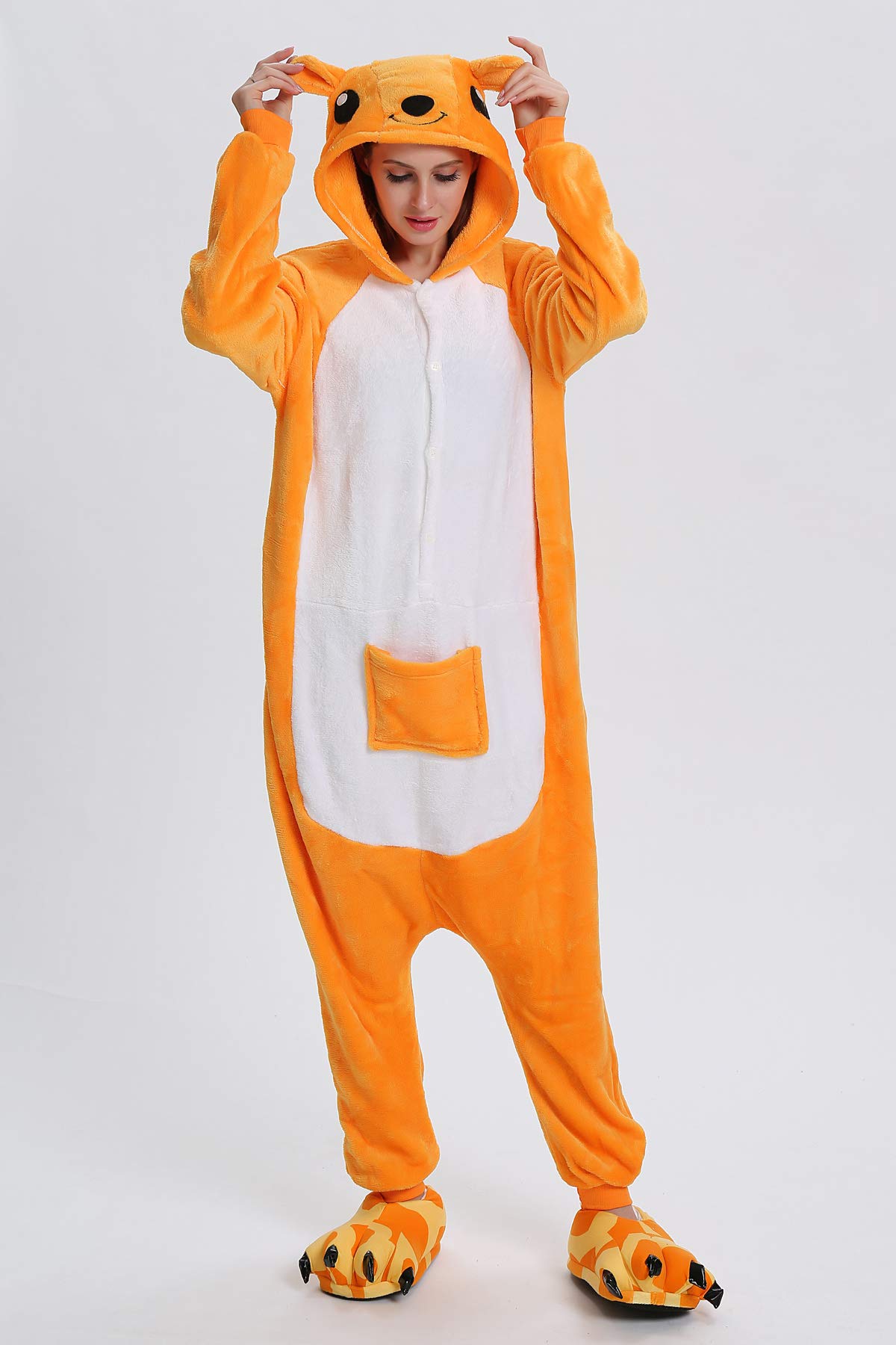 Monkey Kigurumi Flanela Jednorożec Piżamy Bielizna Nocna Kostium Onesie 3D Nowość Tygrys Kreskówka Zwierzę Cosplay Kostiumy Karnawał Halloween Boże Narodzenie Specjalistyczne ubrania dla