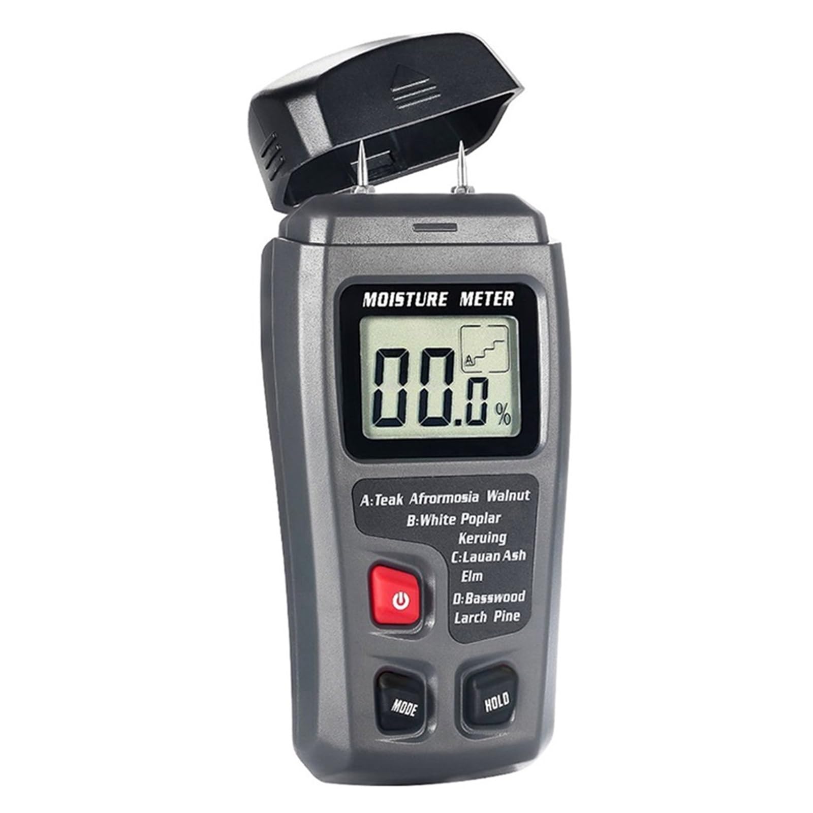Mnmioio One Color Digital Moisture Tester, Digital Wood Moisture Meter Emt01 Professional 0~99.9% Timber Hygrometer Portable Tool Lcd Display Damp Detector