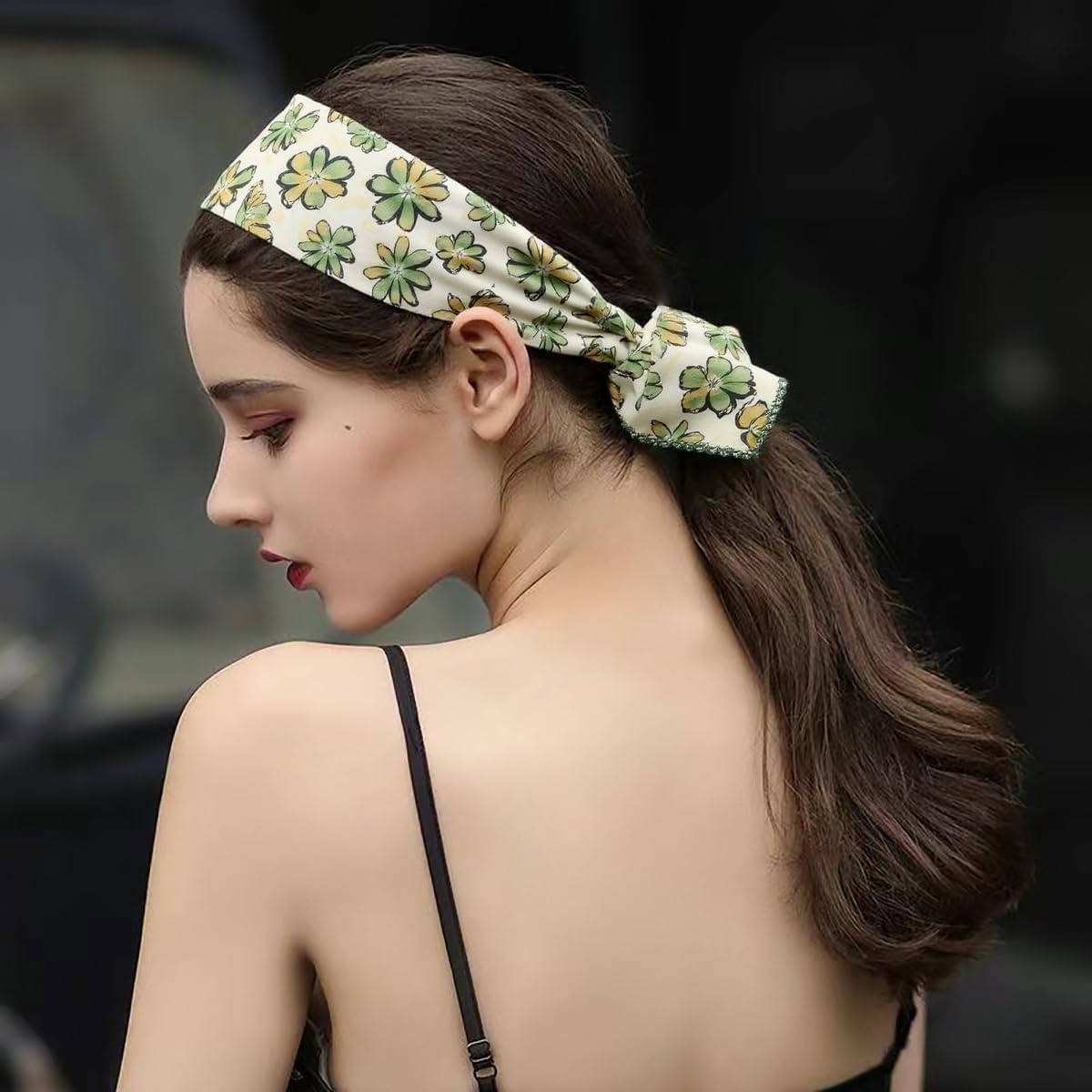 Large Cotton Bandana Headband, Head Wrap, Protective Coverage, Hair Neck Scarf for Women 28 x 28 inch - Image 2