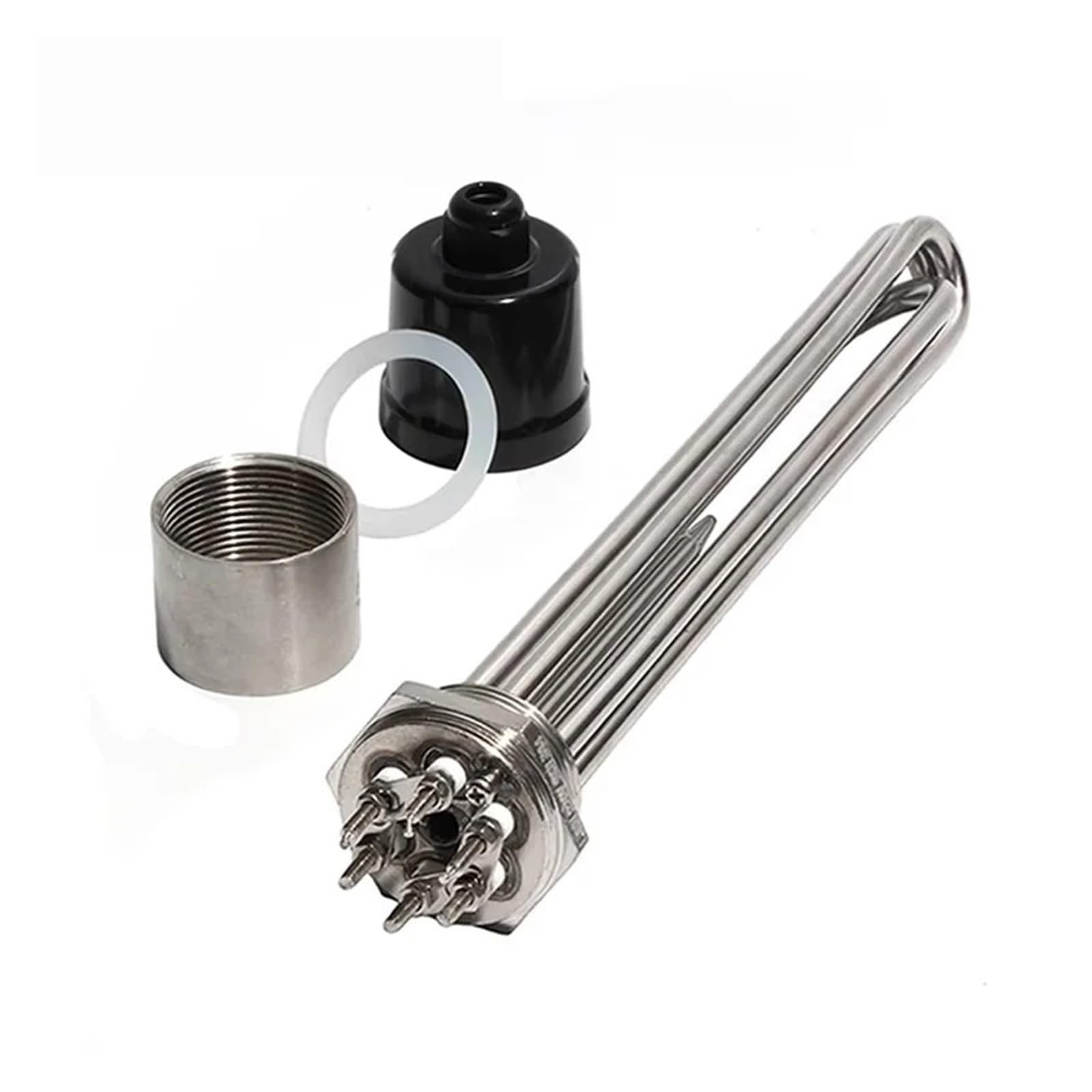 Élément chauffant à eau 1 1/2 "BSP/DN40 for brasserie et machine distiller avec vis de terre sonde(380V,9KW 290mm 304SUS)