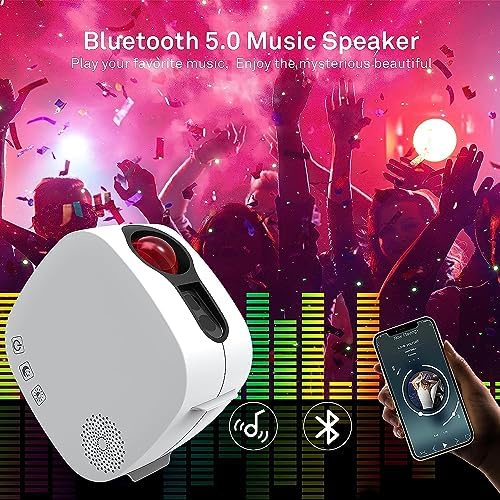 Star Galaxy Projector Night Light, AMORNO Ocean Wave Starry Projector with Bluetooth Music Speaker, Led Nebula Cloud for Baby Kids Bedroom/Game Rooms, Night Light Ambiance for Party 4 61kFoosDtvL. AC