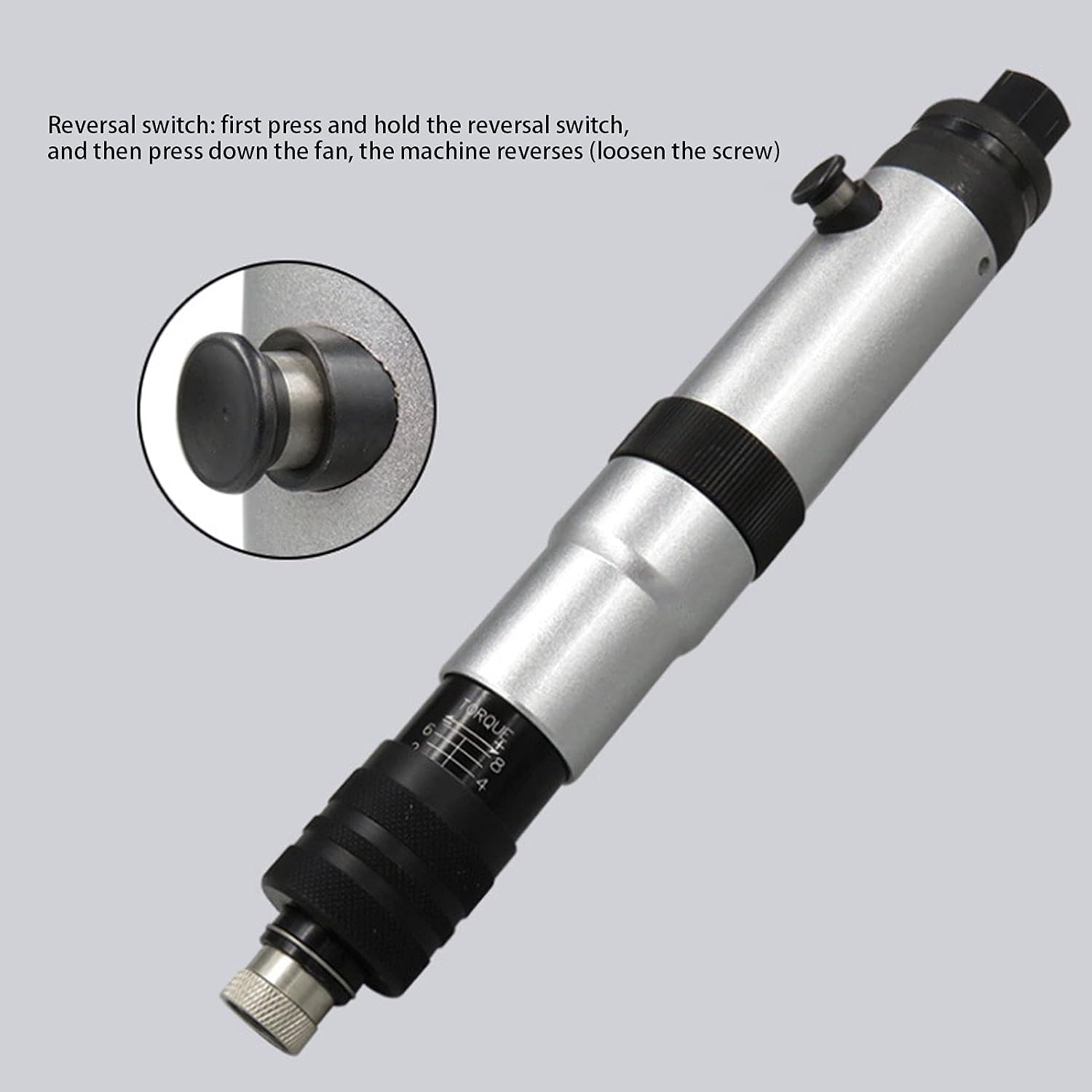 Electric Screwdriver, 1/4 Inch Drive Screwdriver Torsion Wrench, Handheld Straight Cordless Electric Screwdriver, for Tighten and Loosen Screws and Nuts (American Style)