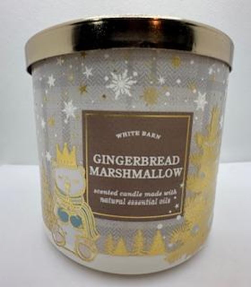Gingerbread Marshmallow 3 Wick Scented Candle 14.5 Ounce