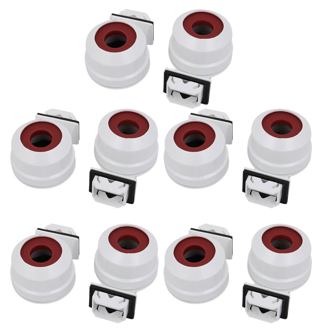 sourcing map 10Pcs Douille lampe T5 Fluorescent Lumière Support G5 Base Bi-épingle Pierre Tombale Lampe Prise AC 500V 2A pour LED Fluorescent Tube
