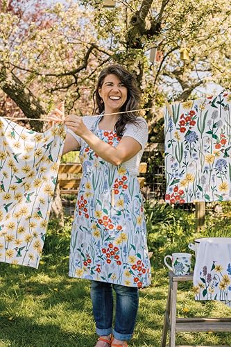 Image of Now Designs Hummingbird Collection Floursack Dishtowel Set of 3, Extra-Large 20x30in, 100% Cotton Kitchen Linens