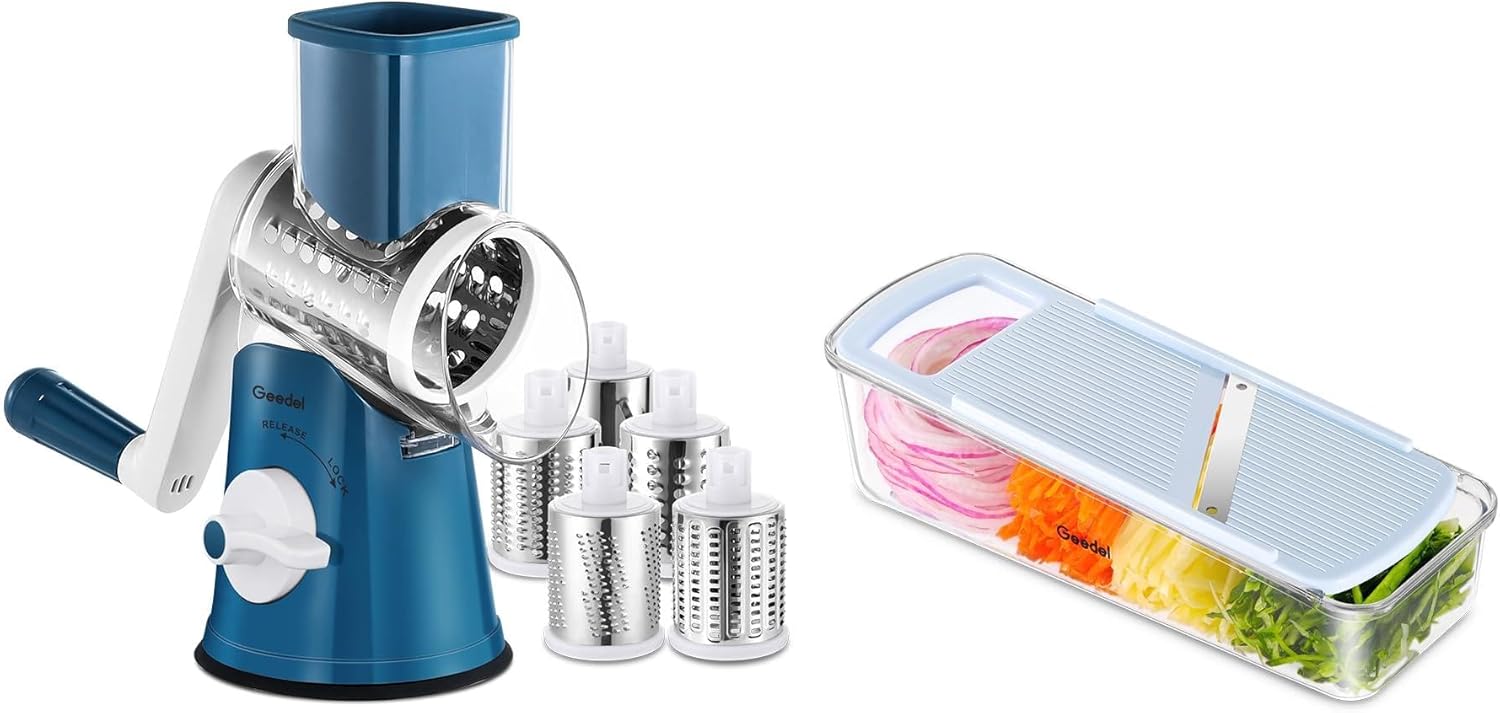 Cheese Grater and Mandoline Slicer Bundle