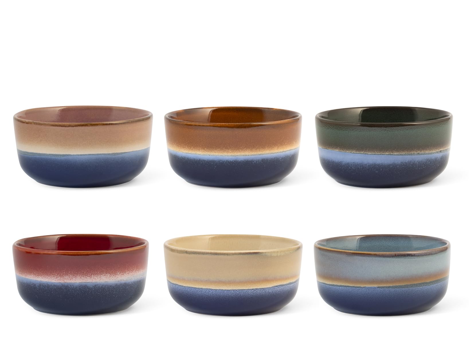 H&H Soho, Set 12 Ciotole colazione, 680 cc, stoneware, colori assortiti, lavabili in lavastoviglie
