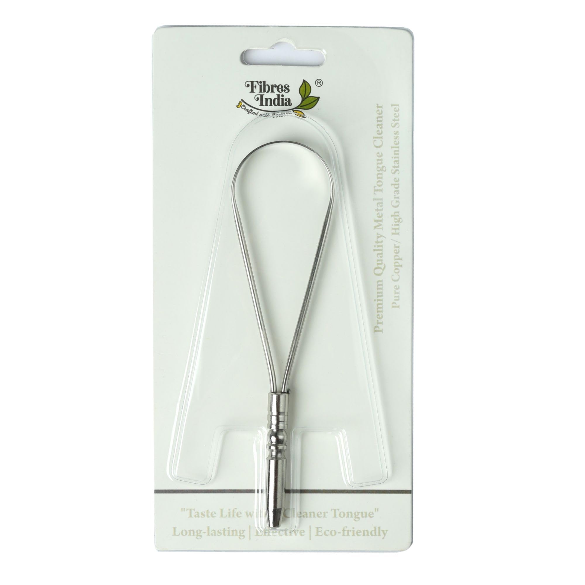 Fibres India Steel Tongue Cleaner | Kids & Adults with Ergonomic Handle - Effectively Combats Bad Breath | Enhances Oral Hygiene | Natural Steel Tongue Scraper for Improved Oral Health (Single Hand, Pack of 1)-picture-30
