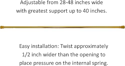 Miniatura 3 de The_Curtain_Shop Van Wyck - Barra de tensión de 716 pulgadas, 28-48 latón 1631-3