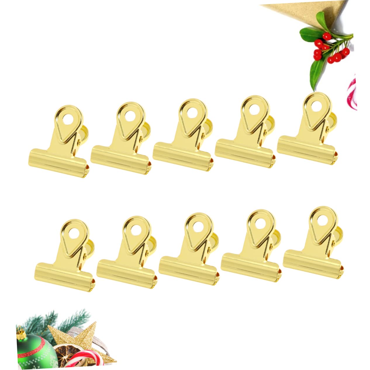 SHINEOFI 30pezzi Clip Metalliche Placcate Per Documenti Fermacarte Rame Color Per e Casa Per e Documenti e