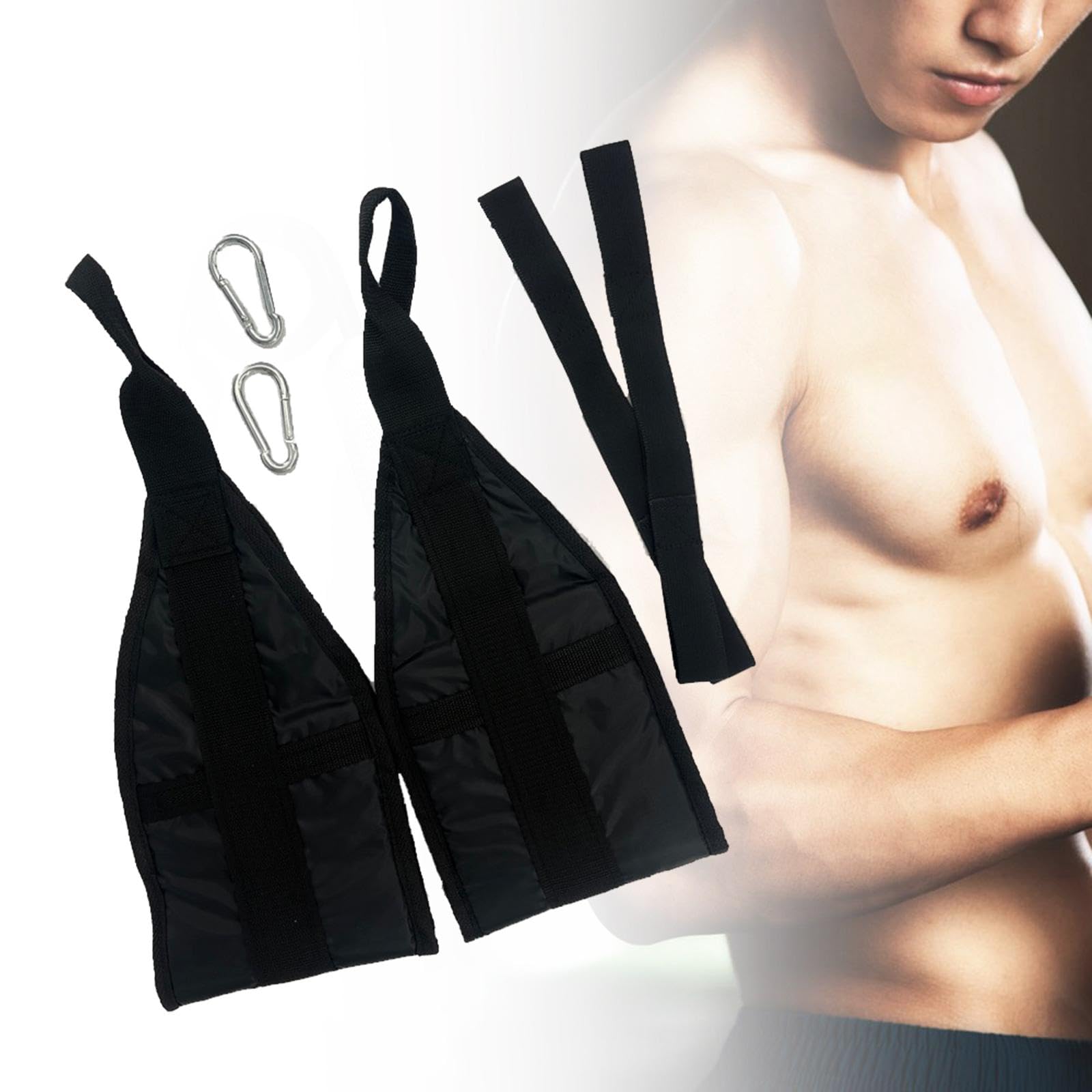 harayaa Correas AB, Cinturón Abdominal, Correas para Tríceps, Ejercicio Antideslizante, Fitness, Colgante para Puerta, Cinturones Tonificantes para Entrenamie