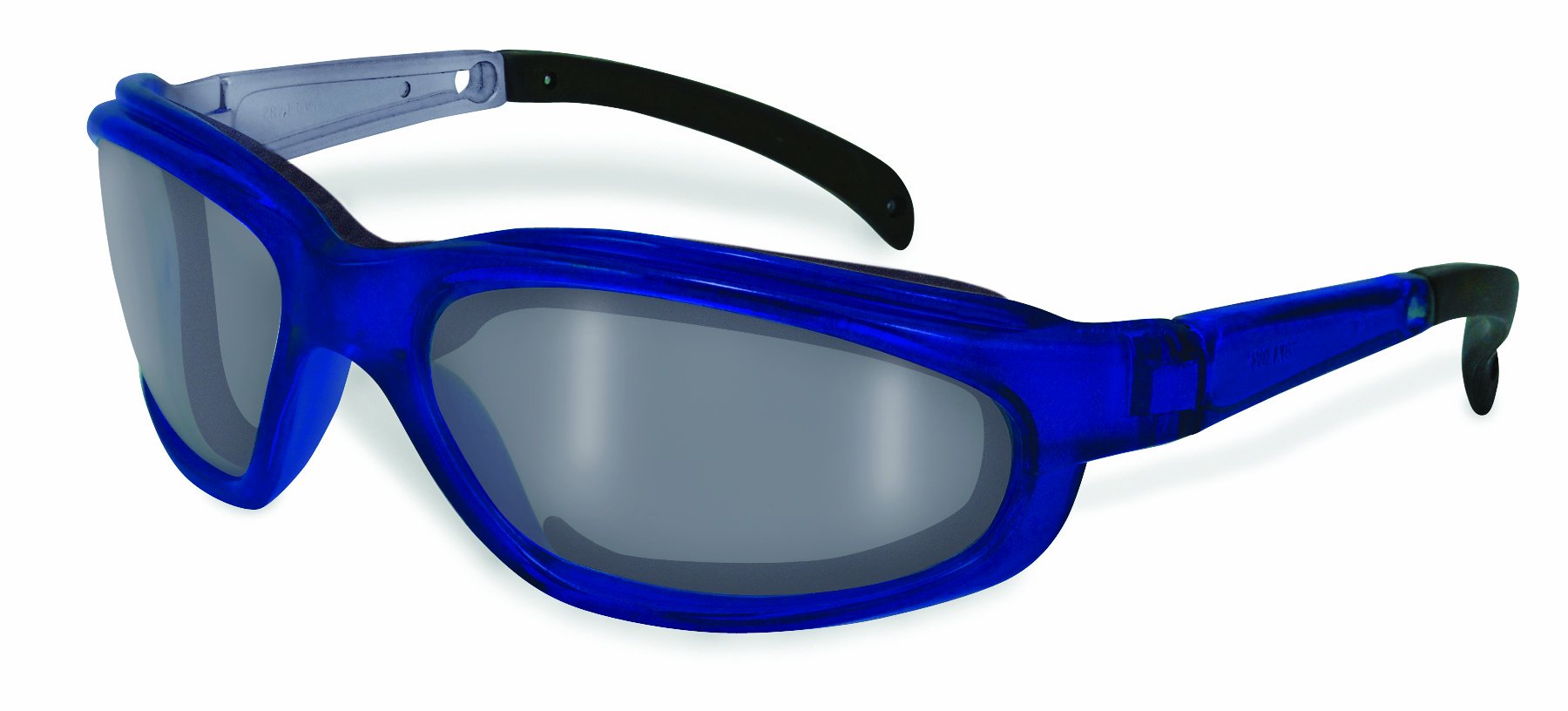 SSP EyewearTOUTLE BLU M A/F 95245 Unisex Safety Glasses with Blue Frames and Silver Mirror Anti-Fog Shatterproof Lenses