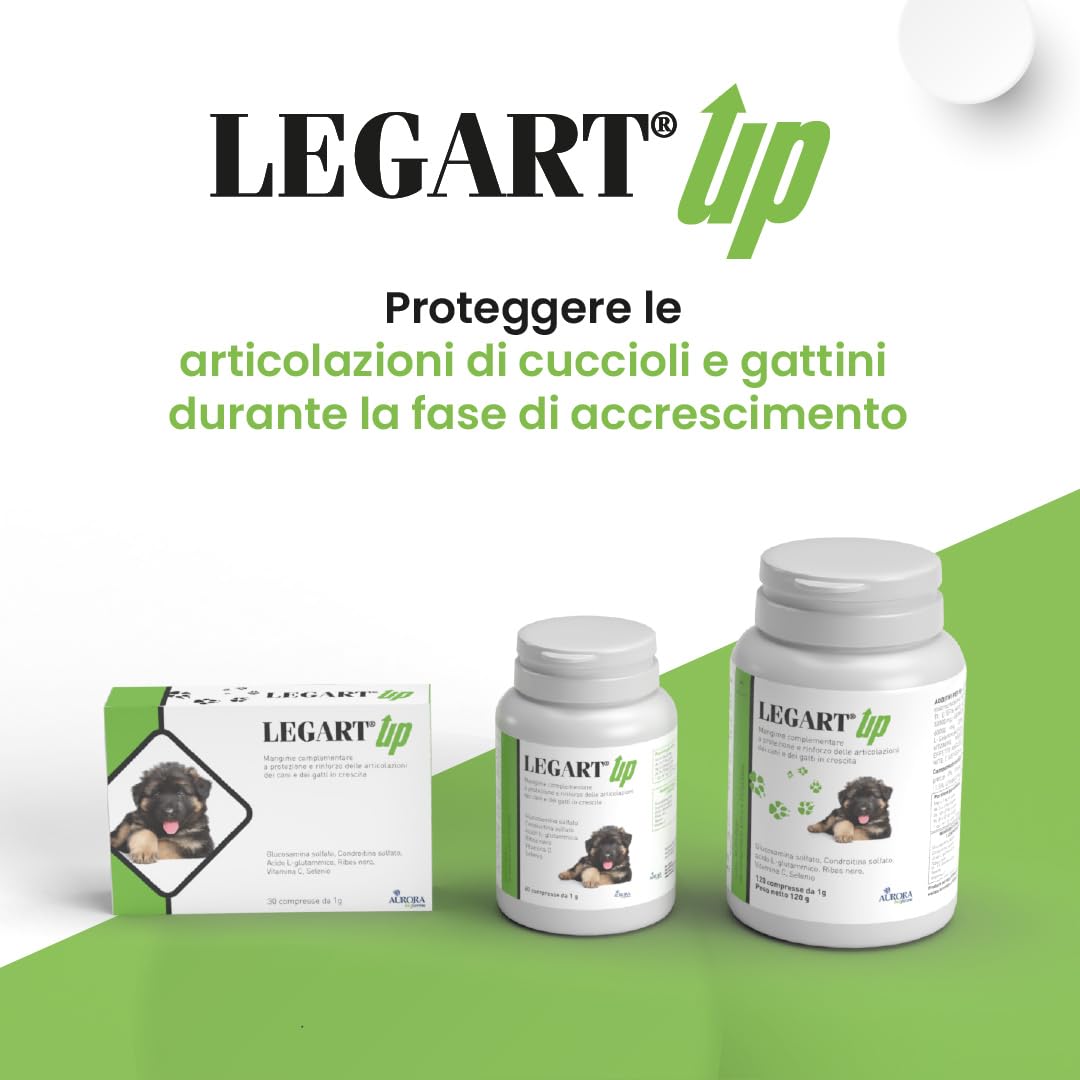 Aurora Biofarma Legart Up 120 Compresse - Mangime complementare per cani per utile per la protezione ed il rinforzo della normale funzione articolare.