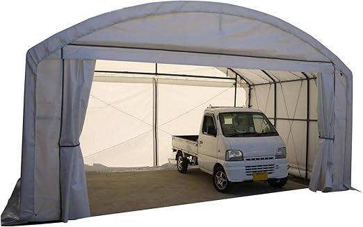 Amazon Shelldomeシェルドーム バーチカルタイプ テント倉庫 パイプ車庫 ガレージ 横6ｘ奥行4 M エクステリア