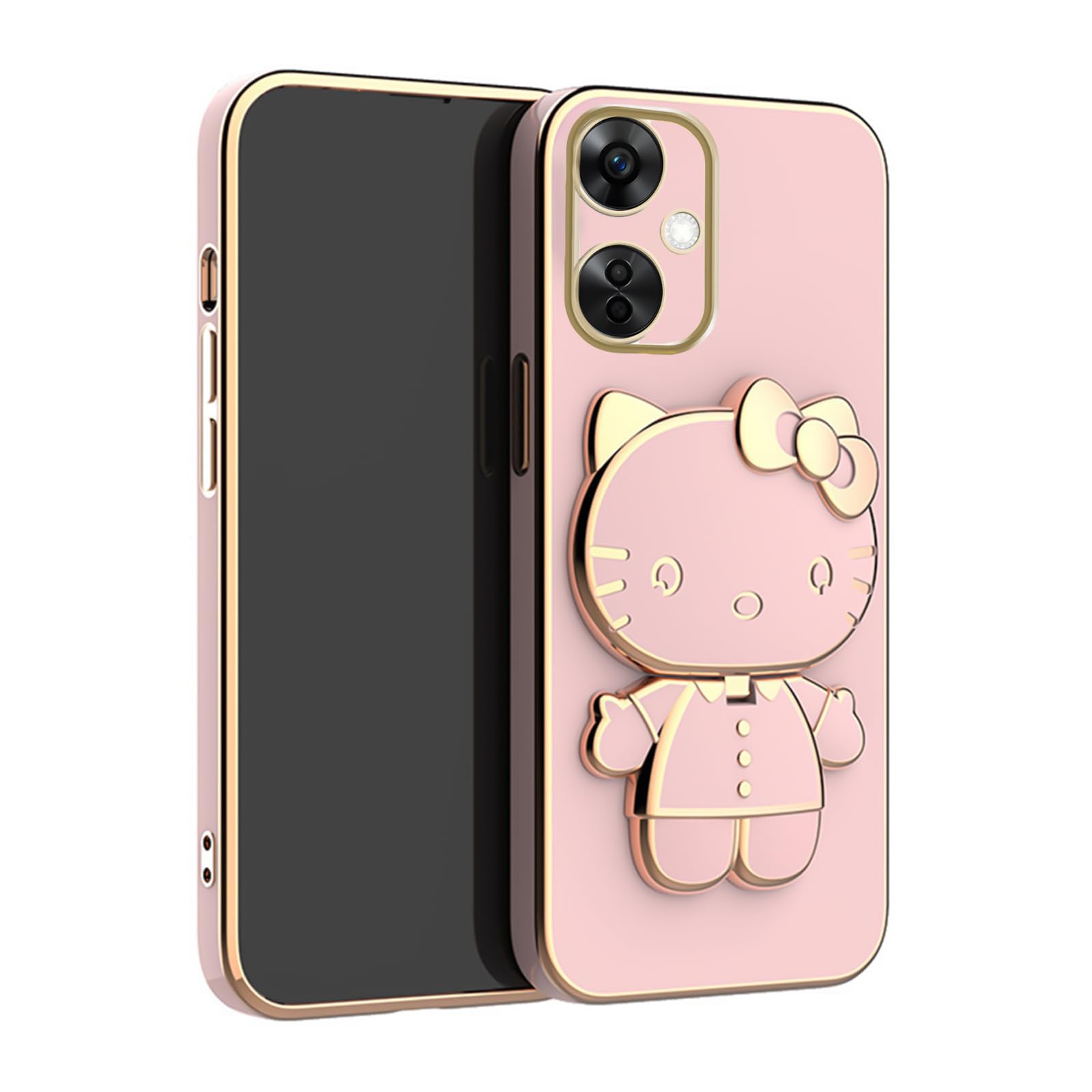 Creativo Custodia Morbida In Silicone Per OPPO A79 5G, Cover Con Simpatico Gatto, Anti Caduta, Colore Nero - 3