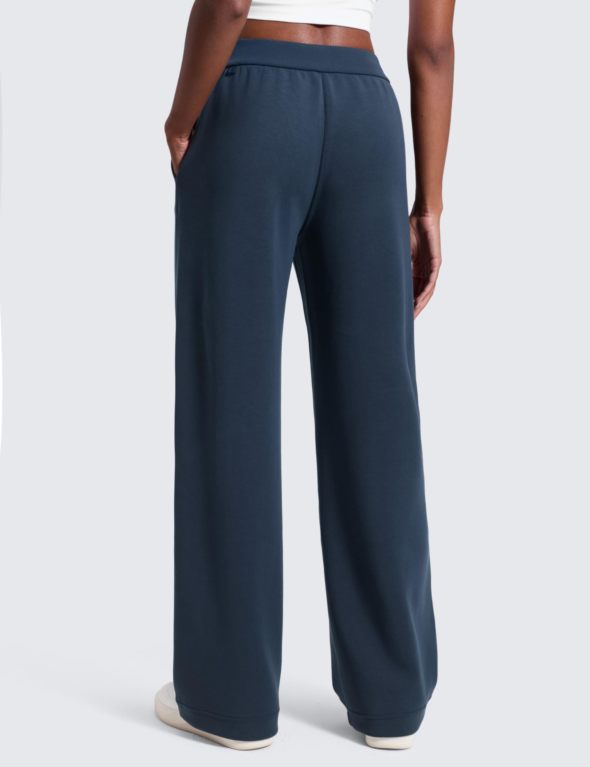 CRZ YOGA SoftAura Pantalón de Pinzas 76cm | Casual, Textura Aterciopelada, Modal, Pierna Recta, Bolsillos, para Mujer