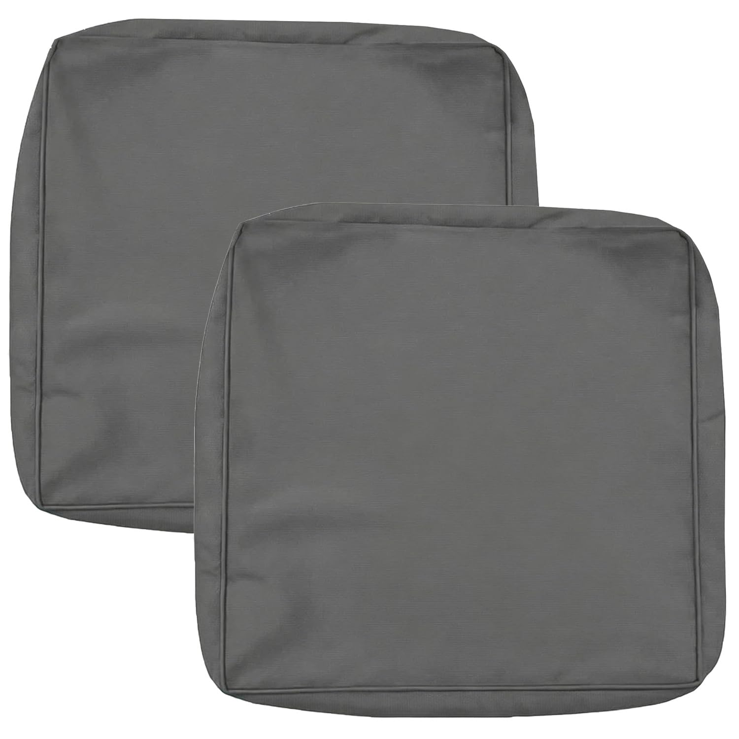 Housse de coussin d'extérieur gris foncé 55x55x5cm lot de 2 pour assise de canapé