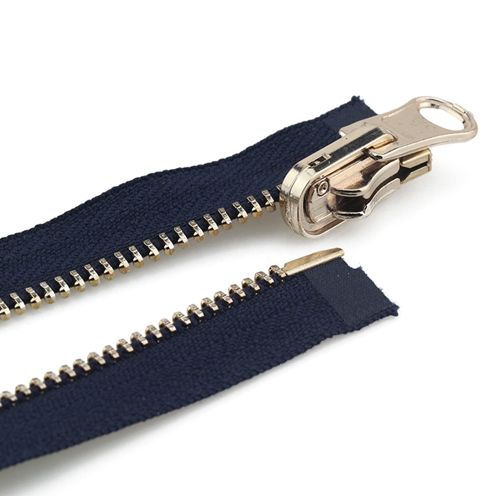 Cerniera aperta 2Pc 60/150cm 5# Cursore rotante in metallo Cerniera aperta for piumino Doppia cerniera laterale Testa Accessori for cucire indumenti fai-da-te Rosso,100cm (Color : Gris, Size : 60cm