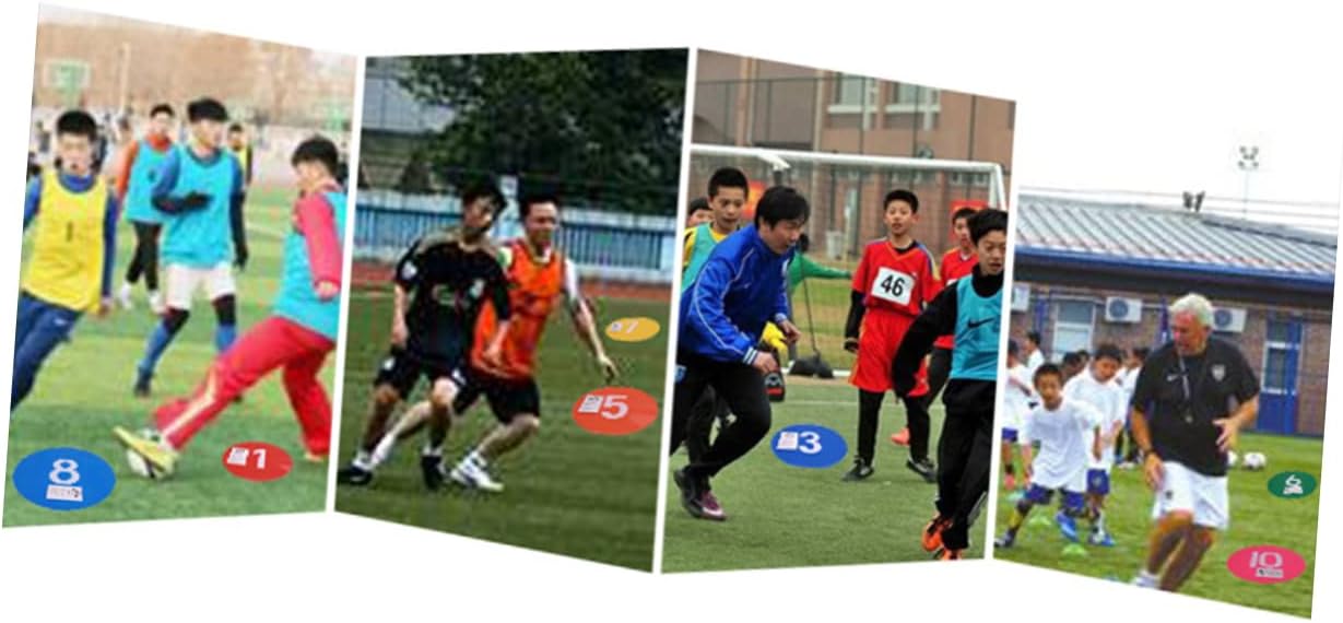 10Pcs Printed Soccer Road Block Markers Reusable Spot Markers for Football Training Durable Agility Drills Equipment for Sports Activities