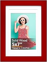 Vista 181 de KINLINK Marco de Fotos 11x14 Natural, Marco de Madera Maciza 11x14 con Plexiglás Acrílico para Fotos 5x7/8x10 Con Paspartú, Exhibición de Mesa