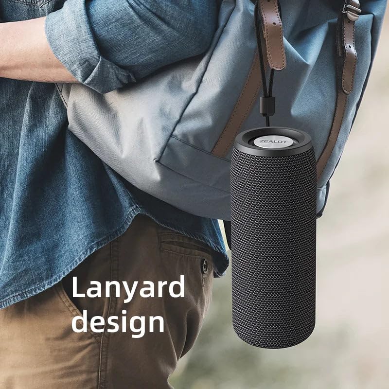 Beatfy 360 Haut-parleur Bluetooth portable résistant à l'eau Enceinte sans fil – Enceinte stéréo Bluetooth polyvalente pour la maison, les voyages et l'extérieur