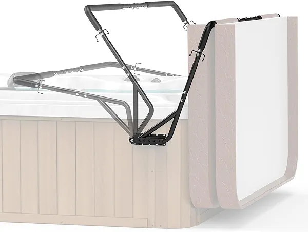 Hot Tub Cover Lifter Spa Cover Lifter Removal System Adjustable Height and Width Hot Tub Lid Lifter Top Mount Fit for Most Spa Hot Tubs