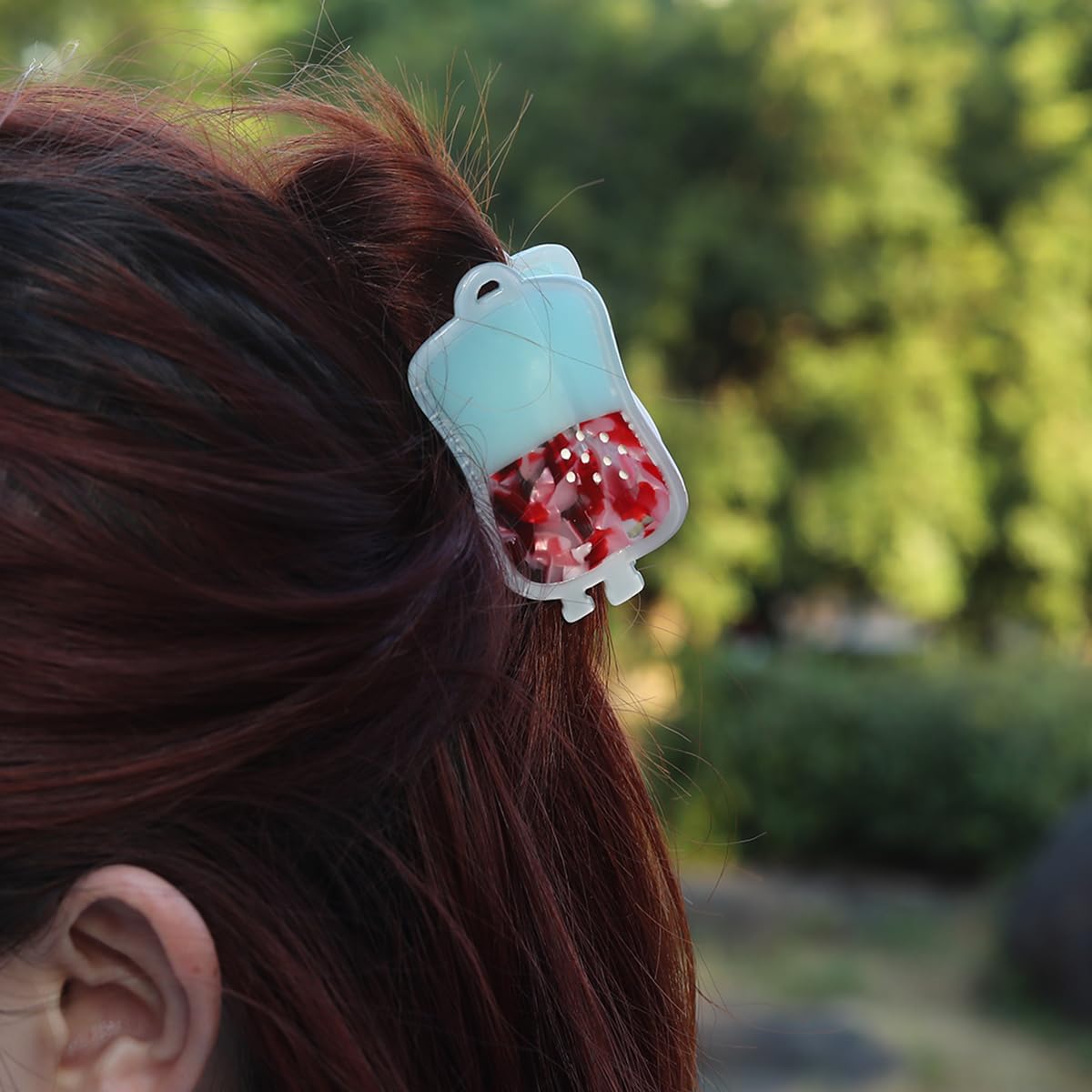 Blood Bag Claw Hair Clip Personalized Acetate Hair Claw Fit for Women Personalized Blood Bag Claw Hair Clip Funny Girls Gift - Image 4