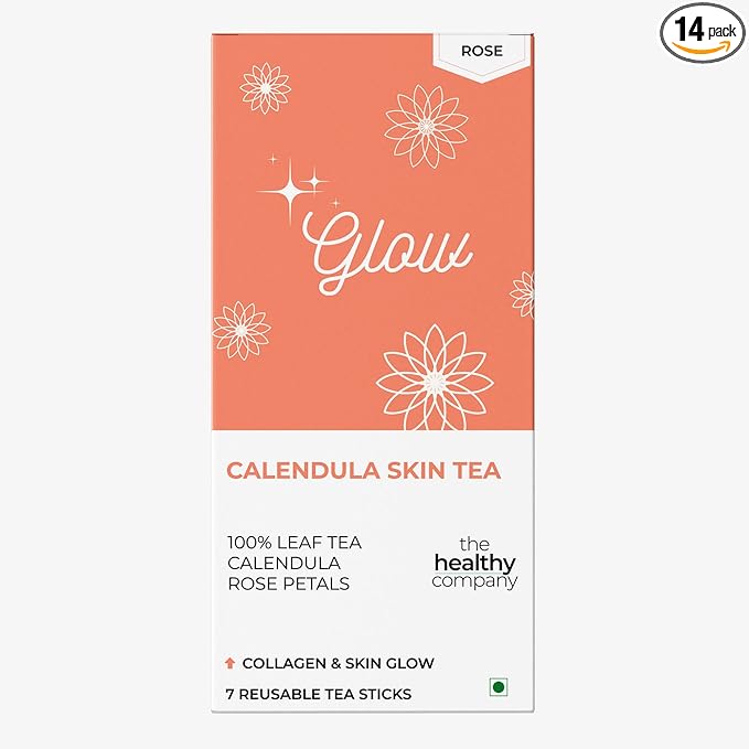 The Healthy Company GLOW Green Tea Calendula Rose Pe