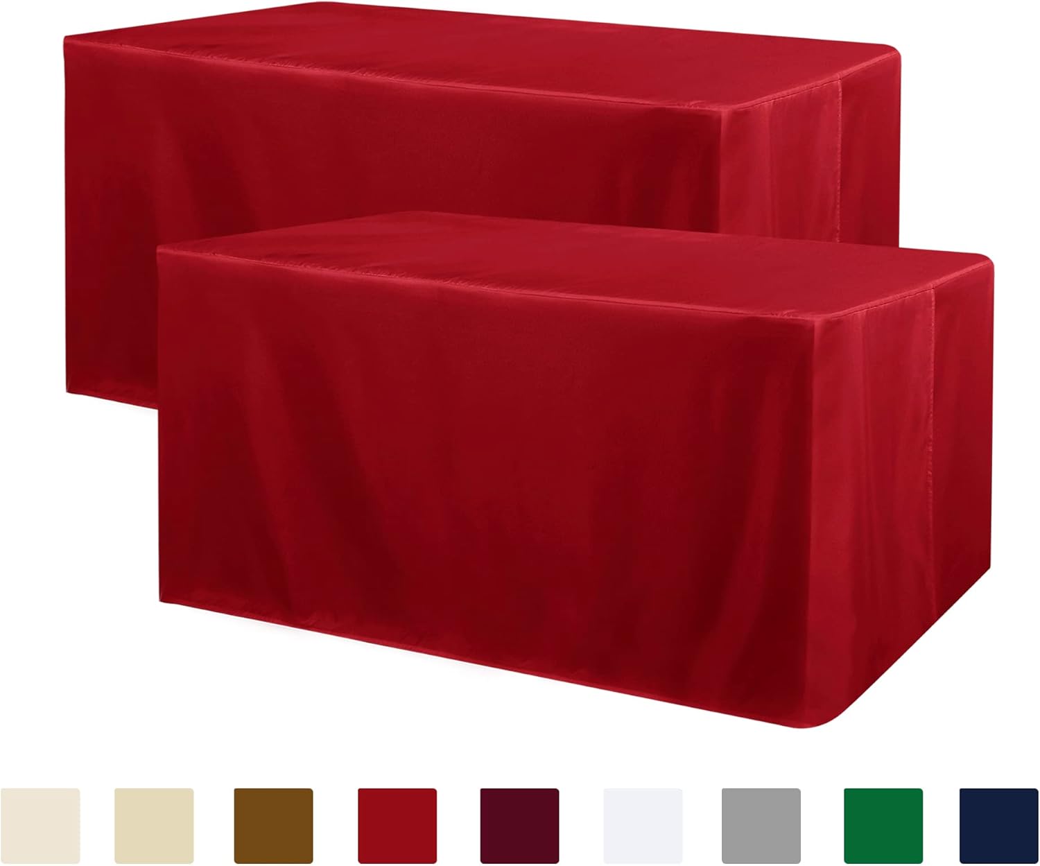 Obstal 2 Pack 6FT Table Cloth for Standard Folding Tables