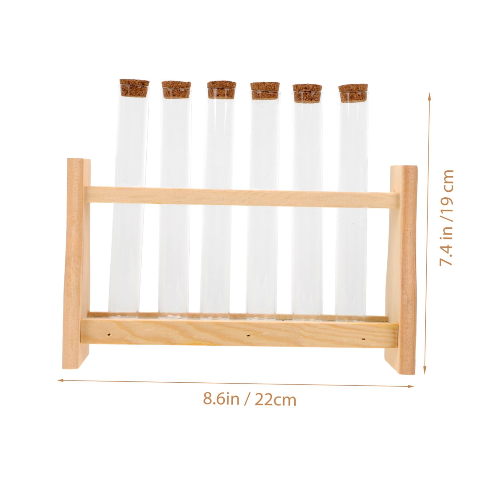 1 Set Support pour Tube à Essai, en Bois et Verre